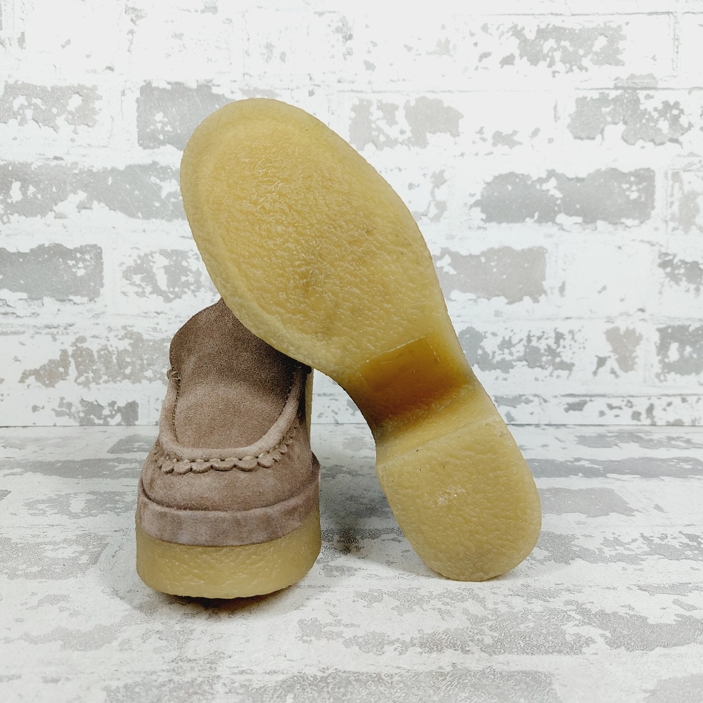 New MARC FISHER Lina Taupe Suede Heeled Platform Loafers A798 - Picture 9 of 12
